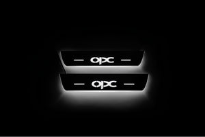 Illuminated LED Door Sill Tread Plates Opel Insignia I 2008-2017 With OPC Logo Opel Led Door Sills opdesign