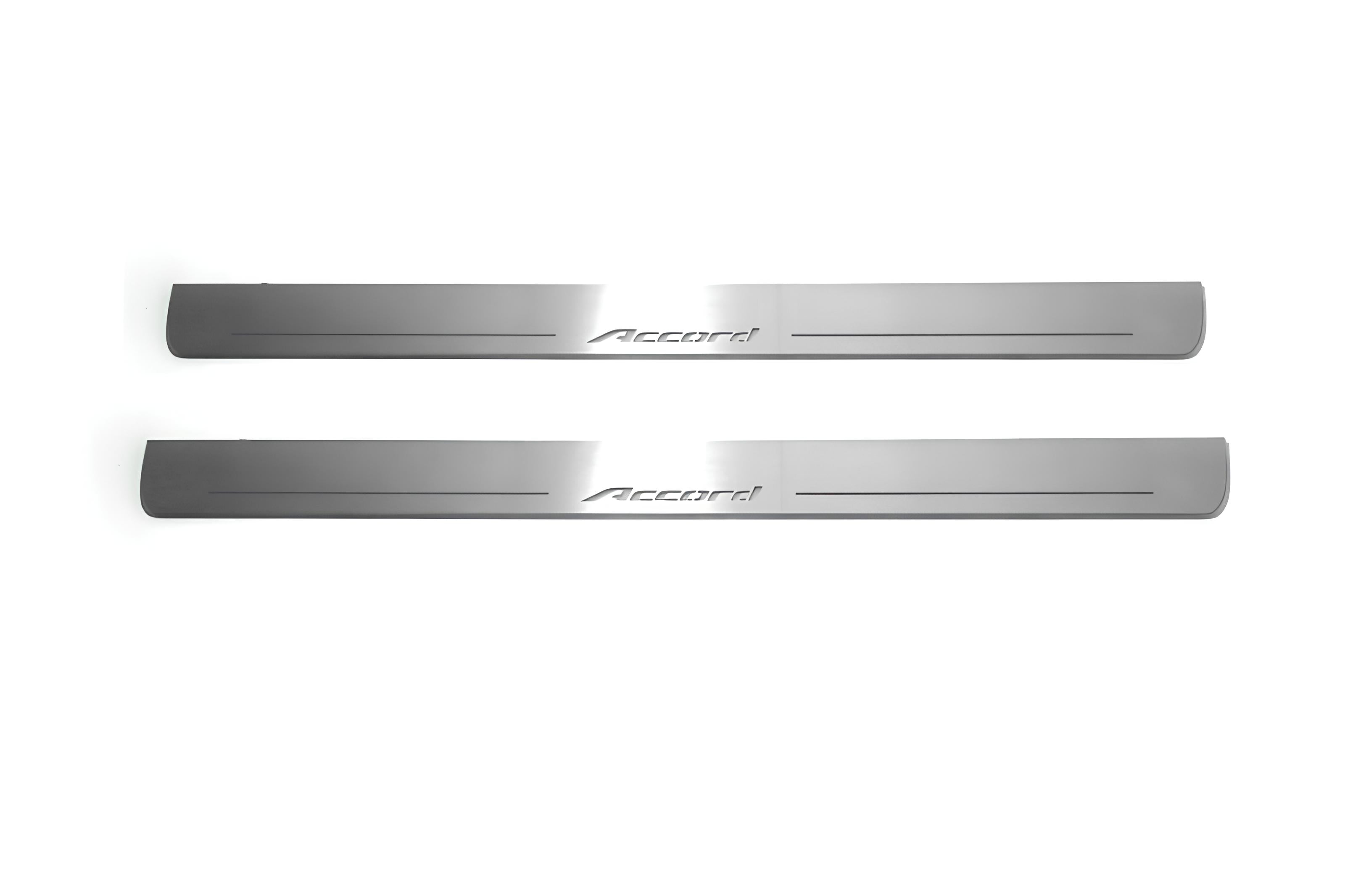 Illuminated LED Door Sill Tread Plates Honda Accord IIX 2008-2013 With Accord Logo Honda Led Door Sills opdesign