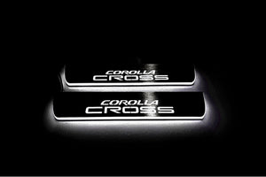 Toyota Corolla Cross Stainless LED Door Sills – Corolla Cross Logo
