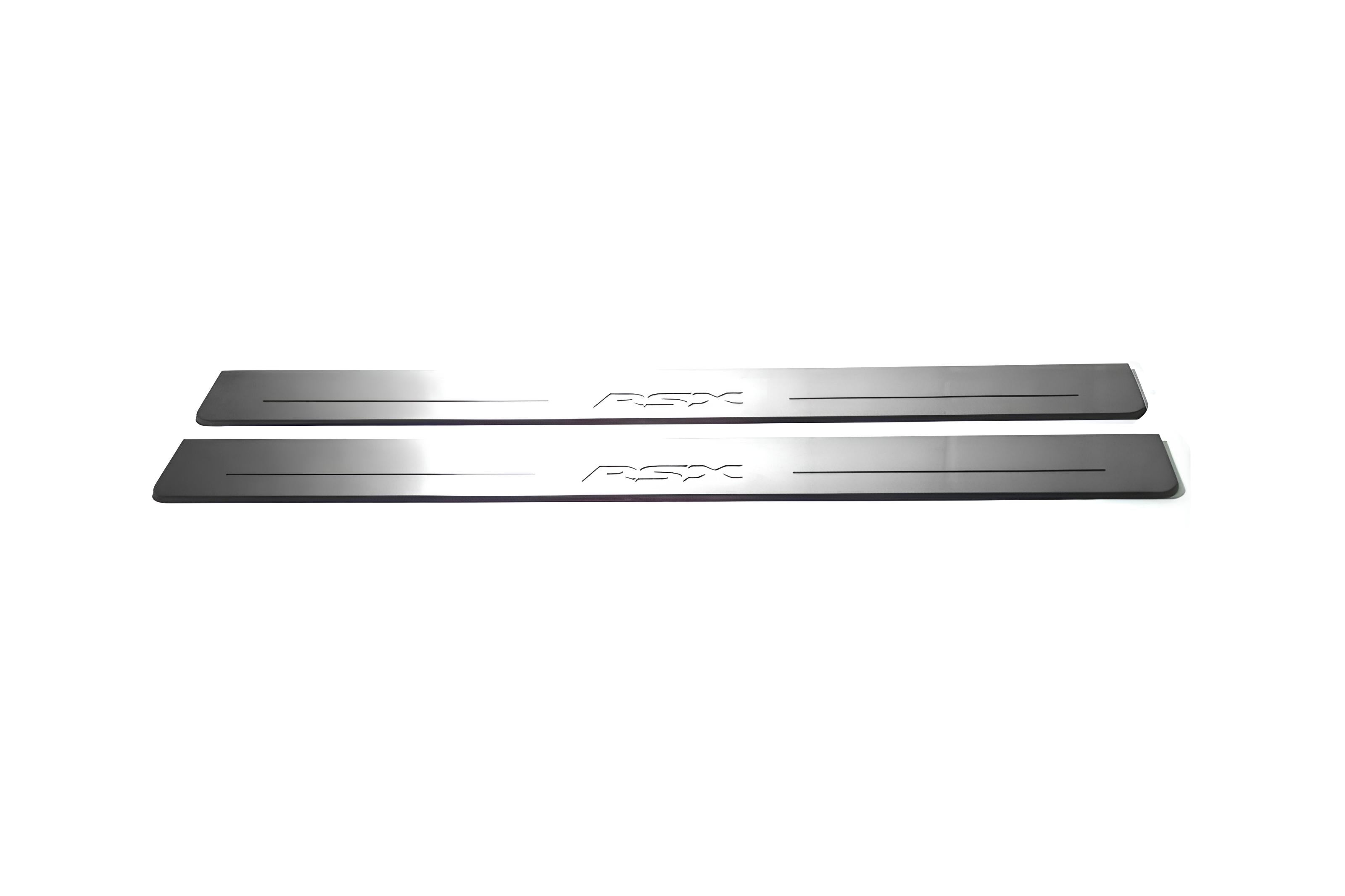 Illuminated LED Door Sill Tread Plates Acura RSX 2002-2006 With RSX Logo Acura Led Door Sills opdesign