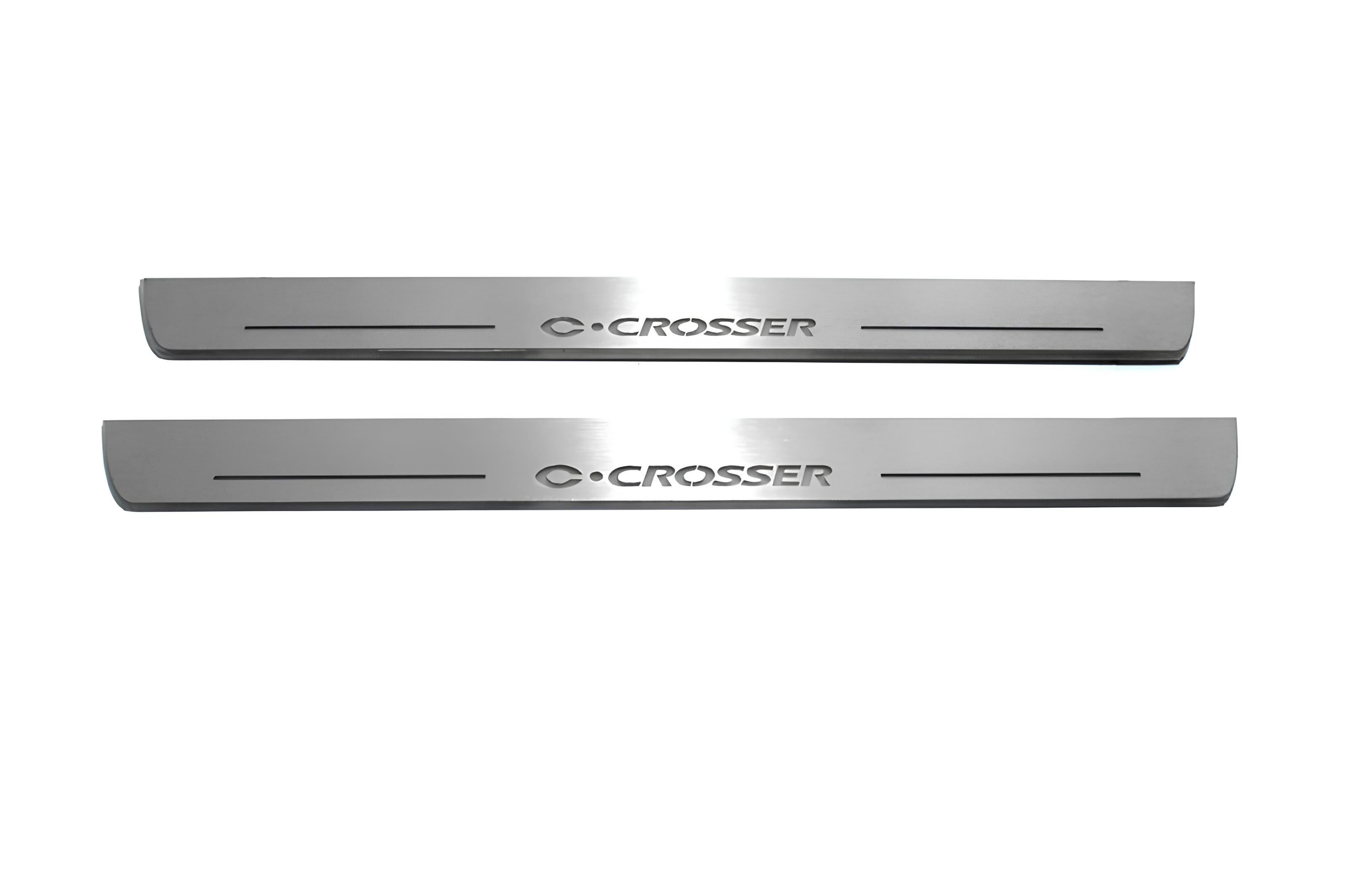 Illuminated LED Door Sill Tread Plates Citroen C-Crosser 2007-2012 With C-Crosser Logo Citroen Led Door Sills opdesign