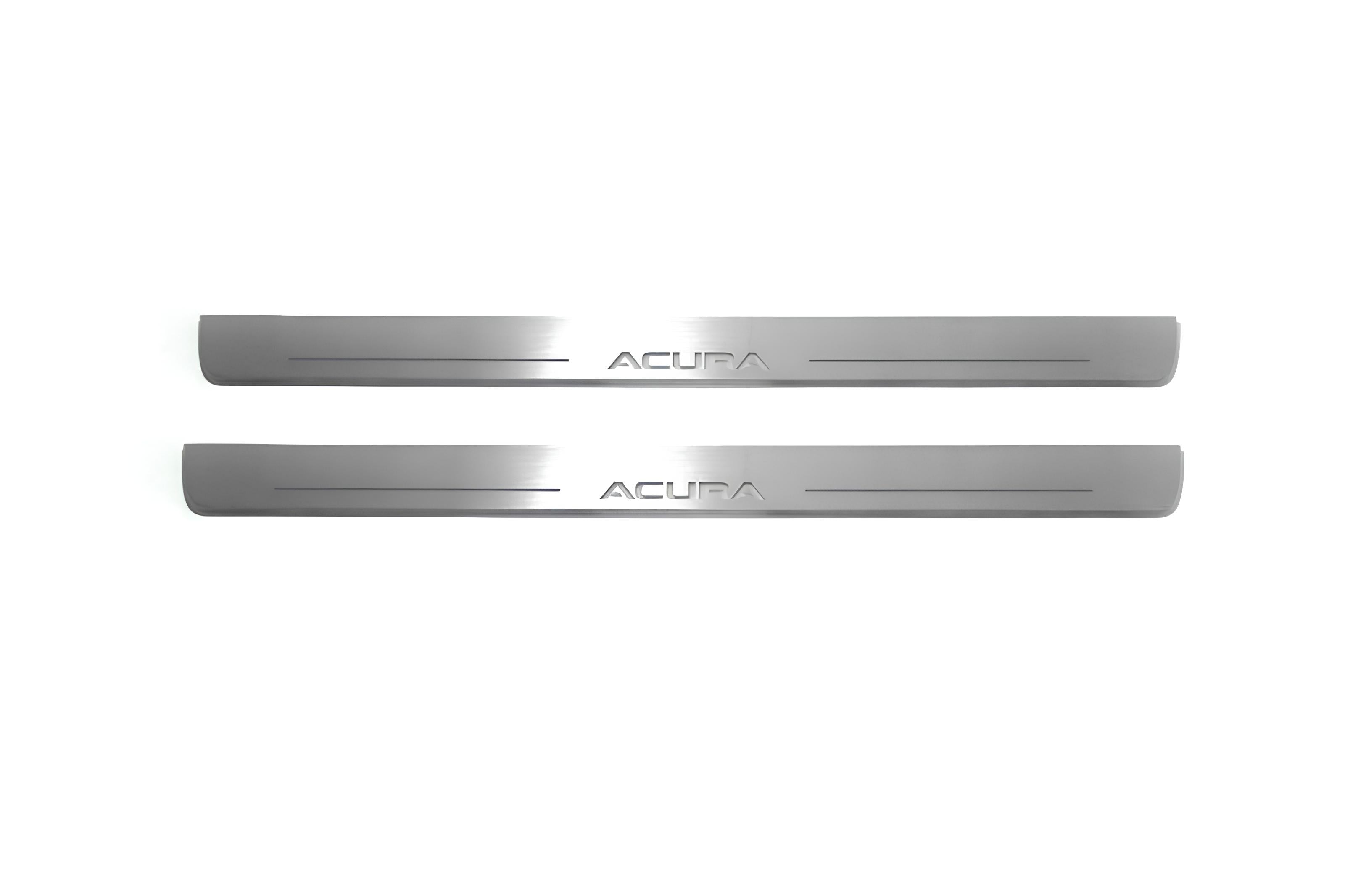 Illuminated LED Door Sill Tread Plates Acura TSX II 2009-2014 With Acura Logo Acura Led Door Sills decoinfabric