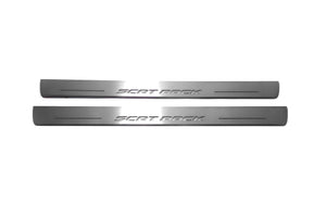 Illuminated LED Door Sill Tread Plates Dodge Charger 2011-2023 With Scat Pack Logo Dodge Led Door Sills opdesign