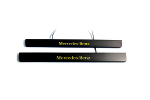 Mercedes GLE Coupe I 2016-2019 Illuminated Matte Sill Plates with logo Mercedes-Benz Mercedes Led Door Sills PRO decoinfabric