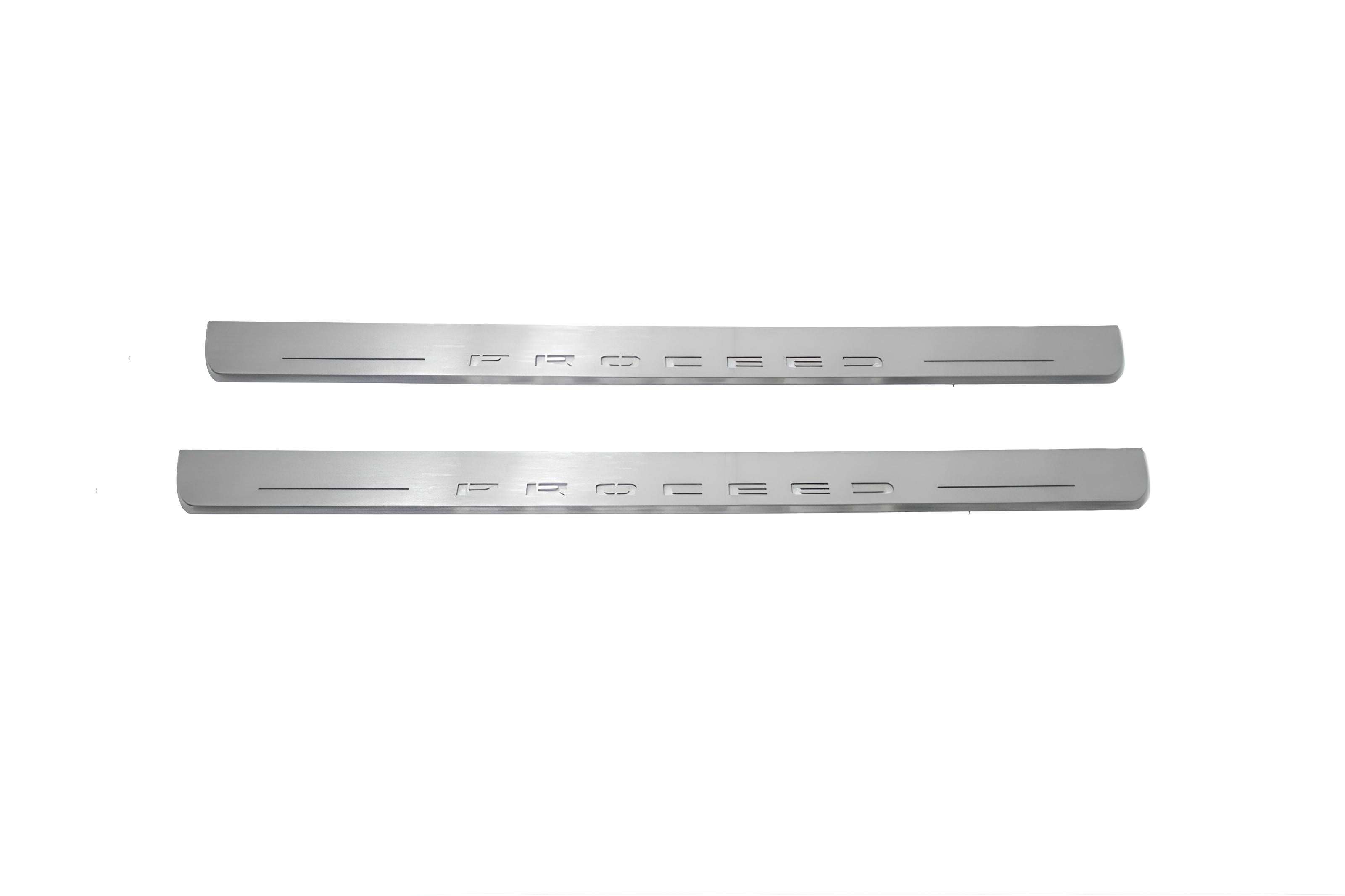 Illuminated LED Door Sill Tread Plates KIA Proceed III 2018-2024 With Proceed Logo KIA Led Door Sills opdesign