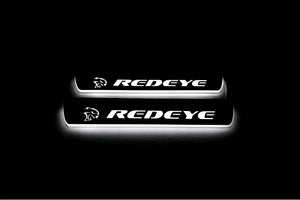 Illuminated LED Door Sill Tread Plates Dodge Charger 2023+ With Hellcat REDEYE Logo Dodge Led Door Sills opdesign