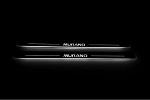 Illuminated LED Door Sill Tread Plates Nissan Murano II 2008-2014 With Murano Logo Nissan Led Door Sills decoinfabric