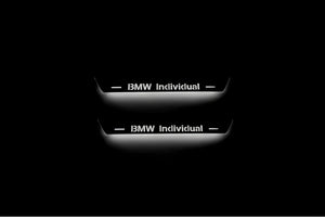 Illuminated LED Door Sill Tread Plates BMW X5 E53 1999-2006 With BMW Individual Logo BMW Led Door Sills opdesign