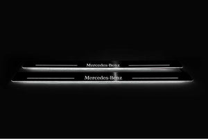 Mercedes CLK W209 2001-2009 LED Door Sills Illuminated Scuff Mercedes-Benz Logo Stainless Steel Entry Guards Door Sills Decoi
