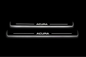 Illuminated LED Door Sill Tread Plates Acura TLX I 2015-2020 With Acura Logo Acura Led Door Sills opdesign