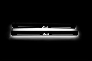 Illuminated LED Door Sill Tread Plates Audi A4 B8 2007-2016 With A4 Logo Audi Led Door Sills decoinfabric