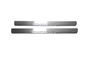 Illuminated LED Door Sill Tread Plates Ford Fusion II 2012-2020 With Fusion Logo Ford Led Door Sills opdesign