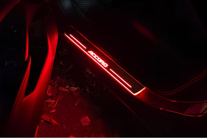 Illuminated LED Door Sill Tread Plates Honda Accord X 2018-2023 With Accord Logo Honda Led Door Sills opdesign