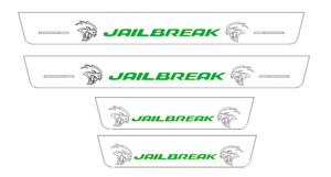 Illuminated LED Door Sill Tread Plates Dodge Charger 2023+ With JAILBREAK Logo Dodge Led Door Sills opdesign