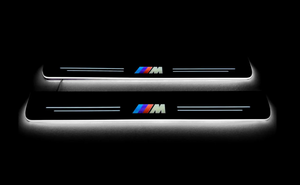 Illuminated LED Door Sill Tread Plates BMW 6 F06 2011-2018 With M Perfomance Logo BMW Led Door Sills opdesign
