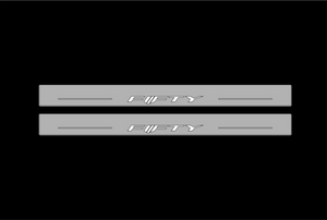 Illuminated LED Door Sill Tread Plates Chevrolet Camaro VI 2016-2024 With Fifty Logo Chevrolet Led Door Sills opdesign