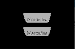 Illuminated LED Door Sill Tread Plates Mercedes CLA W117 2013+ With Mercedes-Benz Logo Mercedes Led Door Sills opdesign