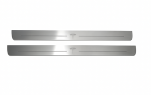 Illuminated LED Door Sill Tread Plates Tesla Model 3 2017+ With TESLA Logo Tesla Led Door Sills decoinfabric