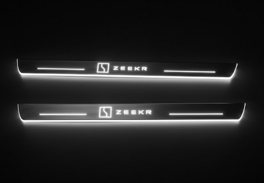 Zeekr 7X 2024–Present — Stainless Steel LED Door Sills — Zeekr Logo