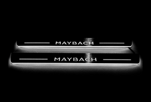 Illuminated LED Door Sills – Tread Plates Mercedes S-Class W222 2013-2020 With Maybach Logo LED Illuminated Mercedes Led Door Sills opdesign