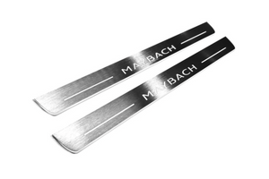 Illuminated LED Door Sills – Tread Plates Mercedes S-Class W222 2013-2020 With Maybach Logo LED Illuminated Mercedes Led Door Sills opdesign