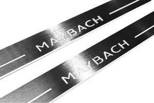 Illuminated LED Door Sills – Tread Plates Mercedes S-Class W222 2013-2020 With Maybach Logo LED Illuminated Mercedes Led Door Sills opdesign
