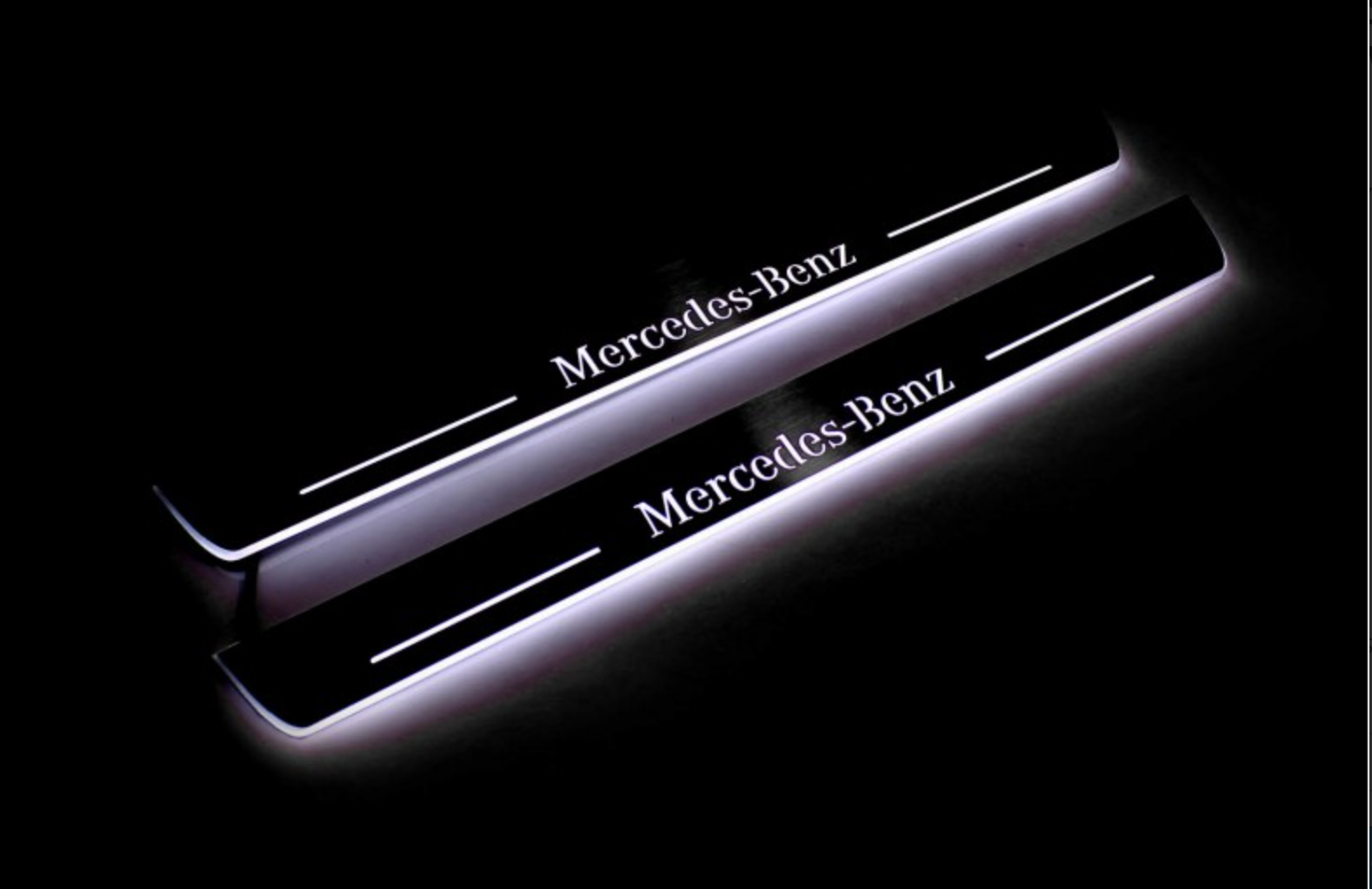 Mercedes G-Class W463a 2018-2024 Illuminated LED Door Sill Tread Plates With Mercedes-Benz Logo Door Sills opdesign