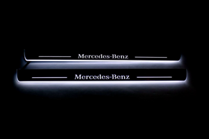 Mercedes G-Class W463a 2018-2024 Illuminated LED Door Sill Tread Plates With Mercedes-Benz Logo Door Sills opdesign