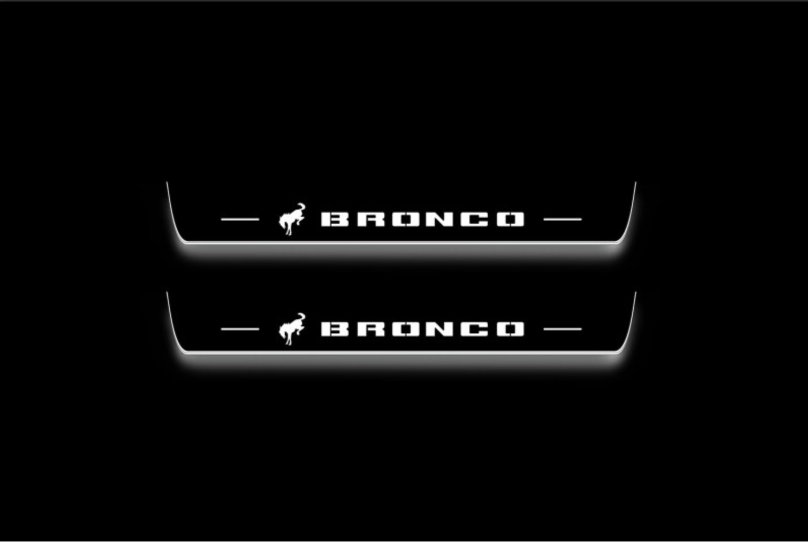 Ford Bronco 2021+ Door Sill Led Plate With Bronco logo Ford Led Door Sills opdesign