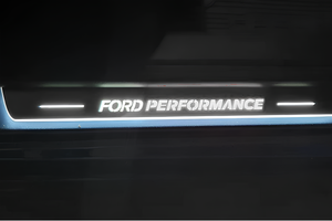 Illuminated LED Door Sill Tread Plates Ford Focus IV 2018+ With Ford Perfomance Logo Ford Led Door Sills opdesign