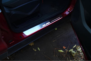 Illuminated LED Door Sill Tread Plates Ford Kuga II 2013-2020 With Kuga Logo Ford Led Door Sills opdesign