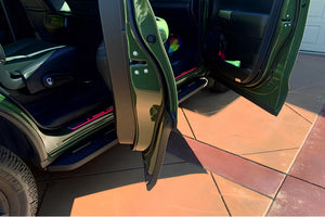 Illuminated LED Door Sill Tread Plates Toyota Sequoia II 2008-2022 With Sequoia Logo Toyota Led Door Sills opdesign