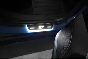 Illuminated LED Door Sill Tread Plates Ford Focus IV 2018+ With ST Logo Ford Led Door Sills opdesign