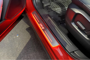 Illuminated LED Door Sill Tread Plates Mazda CX-5 II 2017+ With CX-5 Logo Mazda Led Door Sills opdesign