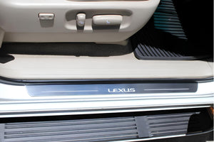 Illuminated LED Door Sill Tread Plates Lexus GX I 2002-2009 With Lexus Logo Lexus Led Door Sills opdesign
