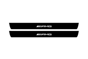Mercedes E W212 2009-2016 Illuminated Matte Sill Plates with logo AMG Mercedes Led Door Sills PRO opdesign