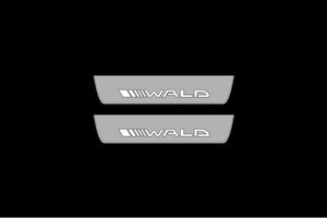 Mercedes E W211 2002-2009 LED Door Sills Illuminated Scuff Wald Logo Stainless Steel Entry Guards Door Sills opdesign