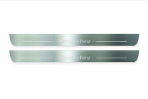 Mercedes E (C207) Coupe W212 Stainless LED Door Sills – Mercedes Logo