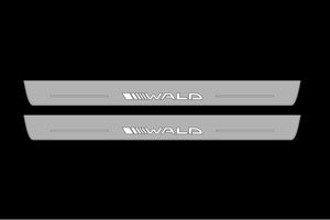 Mercedes E W211 2002-2009 LED Door Sills Illuminated Scuff Wald Logo Stainless Steel Entry Guards Door Sills opdesign