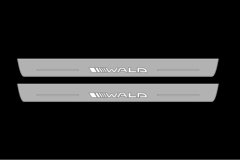 Mercedes E W212 2009-2016 LED Door Sills Illuminated Scuff Wald Logo Stainless Steel Entry Guards Door Sills opdesign