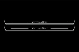 Mercedes S-Class C217 Stainless LED Door Sills – Mercedes-Benz Logo