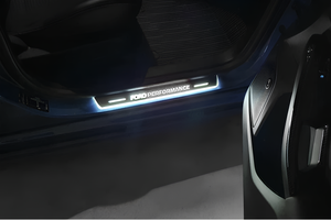 Illuminated LED Door Sill Tread Plates Ford Focus IV 2018+ With Ford Perfomance Logo Ford Led Door Sills opdesign