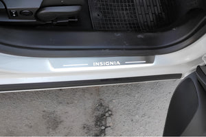 Illuminated LED Door Sill Tread Plates Opel Insignia I 2008-2017 With Insignia Logo Opel Led Door Sills opdesign