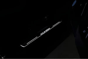 Illuminated LED Door Sill Tread Plates GMC Yukon V 2020+ With Yukon Logo GMC Led Door Sills opdesign