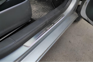 Illuminated LED Door Sill Tread Plates Skoda Octavia II (A5) 2004-2013 With Octavia Logo Skoda Led Door Sills opdesign