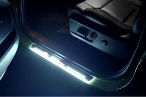 Illuminated LED Door Sill Tread Plates Toyota Tundra III 2014-2021 With TRD pro Logo Toyota Led Door Sills opdesign