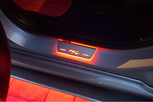 Illuminated LED Door Sill Tread Plates Dodge Durango III 2011+ With Durango R/T Logo Dodge Led Door Sills opdesign