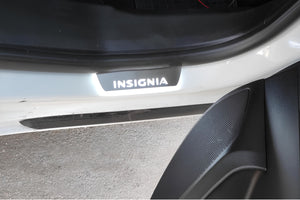 Illuminated LED Door Sill Tread Plates Opel Insignia I 2008-2017 With Insignia Logo Opel Led Door Sills opdesign