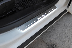 Illuminated LED Door Sill Tread Plates Opel Insignia I 2008-2017 With Insignia Logo Opel Led Door Sills opdesign