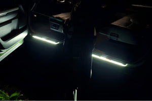 Illuminated LED Door Sill Tread Plates Toyota Tundra III 2014-2021 With TRD pro Logo Toyota Led Door Sills opdesign